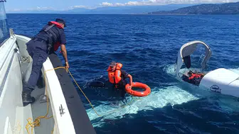 Acil iniş yapan uçaktaki 2 kişiye sağ olarak ulaşıldı