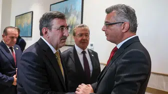 KKTC Cumhurbaşkanı Erhürman, Cevdet Yılmaz’ı kabul etti