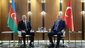 Cumhurbaşkanı Erdoğan ile Aliyev Kırgızistan'da bir araya geldi