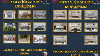 Batman'da kaçakçılık operasyonları : 28 şüpheli hakkında işlem