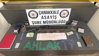 Çanakkale’de huzur operasyonu : Uyuşturucu, silah ve yüklü miktarda para ele geçirildi