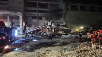Sivas'ta çimento fabrikasında yangın