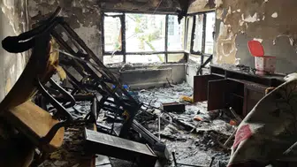 Ankara’da apartman yangını : Anne ve oğlu itfaiye ekiplerince kurtarıldı