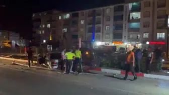 Elazığ'da refüje çıkan otomobil direğe çarptı : 2 yaralı