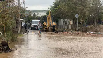 Bursa Mudanya'da siddetli sağanak yağış