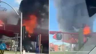 Havacılık Bilim Merkezi olarak kullanılan uçakta yangın