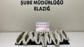Elazığ'da iş makinesi içerisinde 1 kilo uyuşturucu ele geçirildi