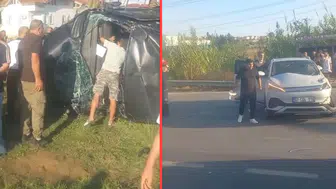 Antalya'da zincirleme kaza : 15'i turist 17 yaralı