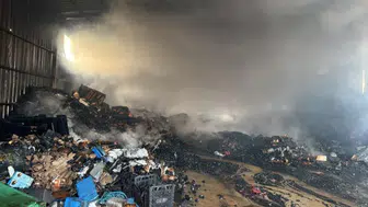 Bursa'da dev müdahale : Kömür işletmesindeki yangın kontrol altına alındı