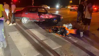 Bursa'da otomobil ile motosiklet çarpıştı : 2 yaralı