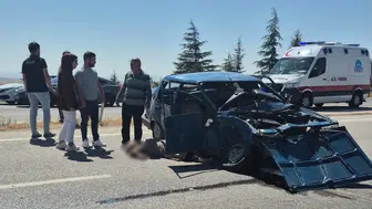 Sivrihisar-Eskişehir yolunda feci kaza : 1’i bebek, 1’i çocuk 6 kişi yaralandı