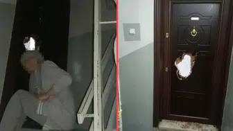 Manisa'da komşusunun kapısını matkapla kıran kadın gözaltına alındı