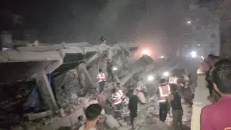 Gazze'de hasarlı bina vuruldu : Çok sayıda ölü ve yaralı