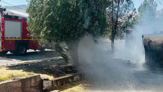 Siirt'te tadilattaki akaryakıt istasyonunda yangın çıktı