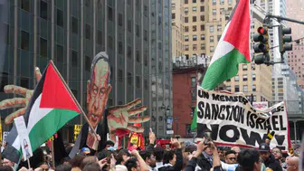 New York'ta Netanyahu protestosu