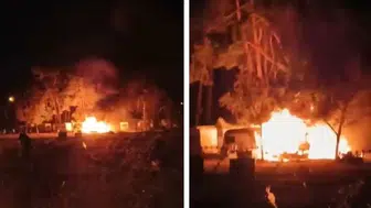 Tekirdağ Süleymanpaşa'da karavan yangını