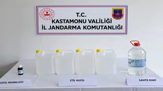 Kastamonu'da jandarmadan sahte içki operasyonu