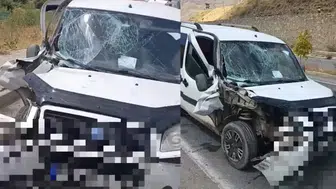 Hakkari Yüksekova'da kamyonet ile tır çarpıştı : 1 yaralı