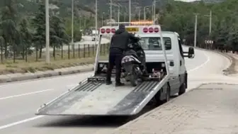 Burdur'da plakasız motosikletin şase ve motor numarasının kazındığı tespit edildi