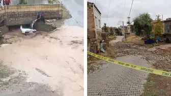 Nevşehir'de sel dehşeti : Köprü altında sıkışan araçtaki vatandaşlar cam kırılarak kurtarıldı