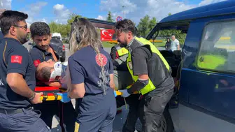 Samsun'da panelvan minibüs SUV araca çarptı : 1 yaralı