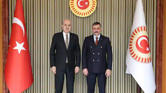TBMM Başkanı Kurtulmuş, İçişleri Bakanı Çiftçi'yi kabul etti