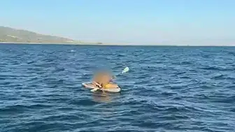 Aydın'da sürüklenen sörfçüleri Sahil Güvenlik kurtardı