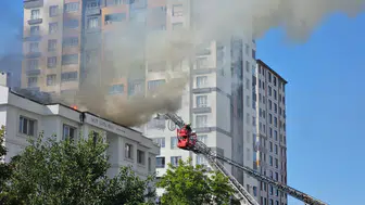 Kayseri Kocasinan'da erkek yurdunda yangın