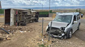 Araban'da korkunç kaza ! İki araç çarpıştı