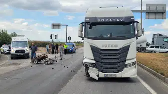 Manisa Salihli'de tır ile sepetli motosiklet çarpıştı: 1 ölü