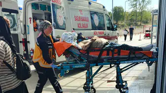 Samsun Bafra'da traktörün römorku devrildi : 6 kişi yaralandı