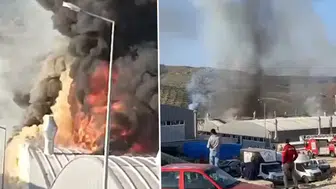 Hatay'da Mobilya Fabrikasında Korkutan Yangın