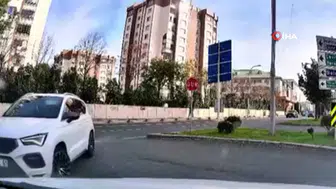Başakşehir'de Ters Yönde Israr Eden Sürücüye Ağır Ceza