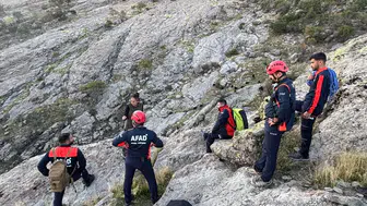 Tunceli'de günlerdir kayalıklarda mahsur kalan keçileri AFAD kurtardı