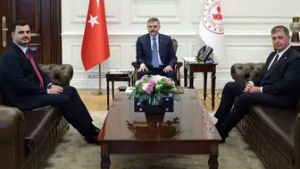 İçişleri Bakanı Mustafa Çiftçi, İzmir Büyükşehir Belediye Başkanı Tugay'ı Kabul Etti