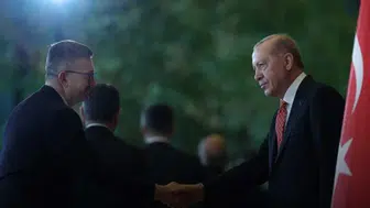 Cumhurbaşkanı Erdoğan Cumhurbaşkanlığı Külliyesi'nde Tebrikleri Kabul Etti