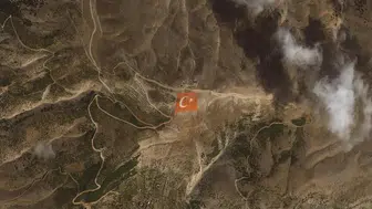 GÖKTÜRK-1'den Anadolu'nun Dağlarına İşlenen Bayraklar ve Atatürk Portresi Görüntülendi