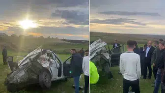 Şanlıurfa'da Kontrolden Çıkan Otomobil Şarampole Uçtu