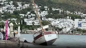 Bodrum'da Kuvvetli Fırtına ve Sağanak Etkili Oldu