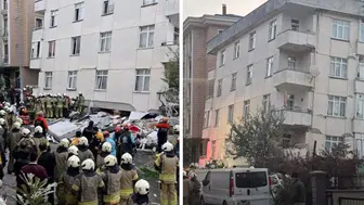 Maltepe'de bina çöktü : 2'si çocuk 4 kişi enkazdan kurtarıldı