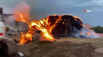 Yozgat'ta Yıldırım Düştü: 500 Ton Saman Balyası Kül Oldu