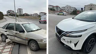 Karaman'da kavşakta cip ile otomobil çarpıştı, 2 kişi yaralandı