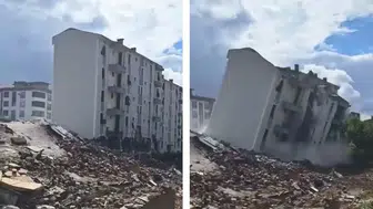 Elazığ'da kentsel dönüşüm kapsamında yıkım