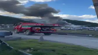 Eyüpsultan'daki Yediemin Otoparkında Yangın Paniği
