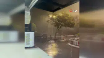 Antalya'da hortum şantiyeyi yerle bir etti