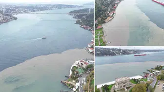 İstanbul Boğazı'nda Şaşırtan Görüntü İki Renge Bölündü