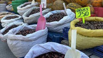Bolu'da kışın vazgeçilmez lezzeti Kestane pazar tezgahlarında yerini aldı