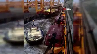 Almanya'da dev yolcu gemisi yük gemisiyle çarpıştı