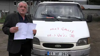 Trabzon'da Emekli Polisin Kamyonetine İlginç Ceza Şoku