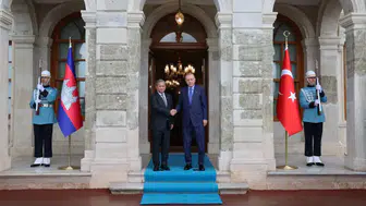 Cumhurbaşkanı Erdoğan'dan Kamboçya Başbakanı Manet'e resmi karşılama